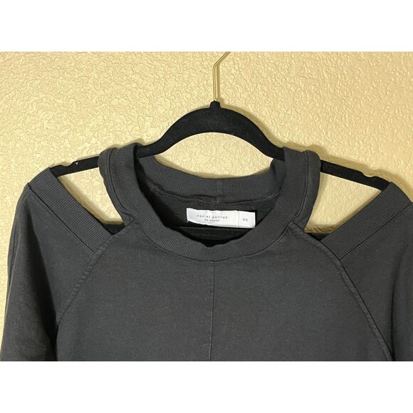 NWT Daniel Patrick Los Angeles Black Cutaway Sweatshirt XS Oversized $138 - Picture 4 of 10